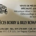 Les pièces Bobby & Billy Rowan